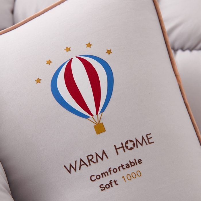 91家纺网 家纺一手货源 找家纺 卓昌2025新款热气球面包枕枕头枕芯 灰色一只48*74cm