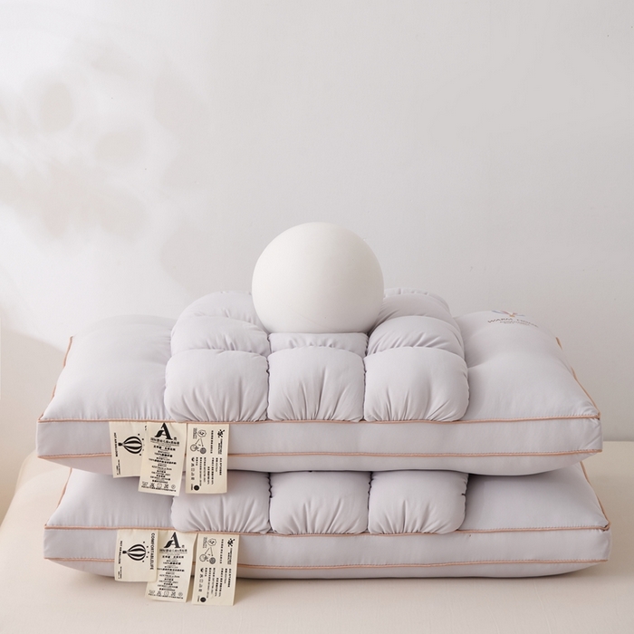 91家纺网 家纺一手货源 找家纺 卓昌2025新款热气球面包枕枕头枕芯 灰色一只48*74cm