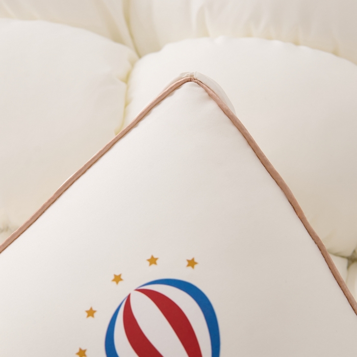 91家纺网 家纺一手货源 找家纺 卓昌2025新款热气球面包枕枕头枕芯 白色一对48*74cm