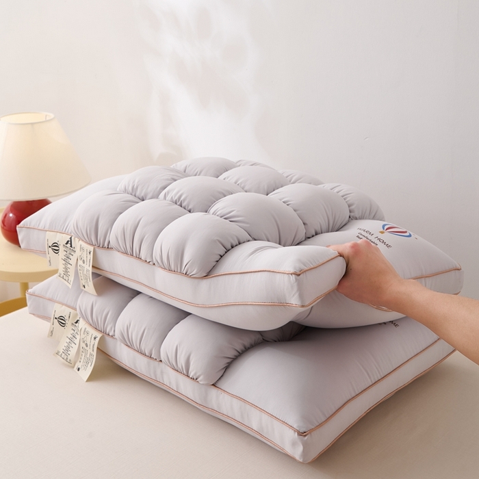 91家纺网 家纺一手货源 找家纺 卓昌2025新款热气球面包枕枕头枕芯 黑色一对48*74cm