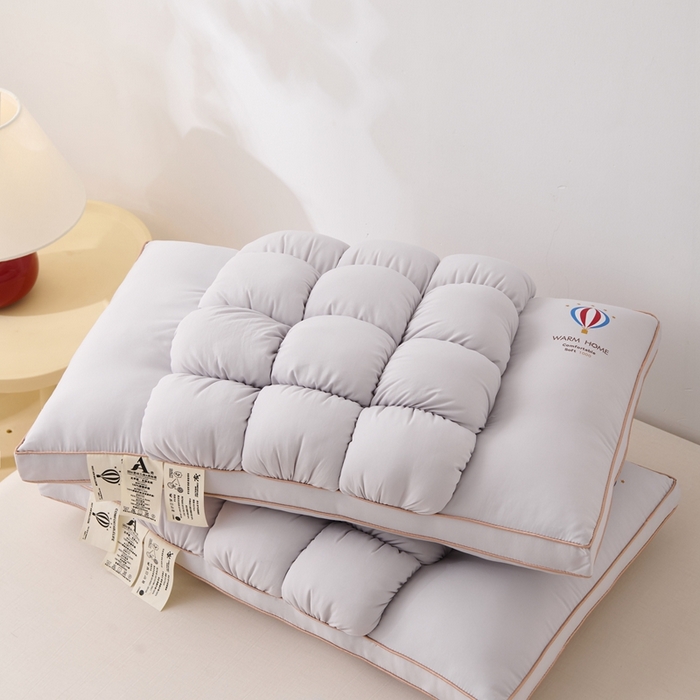 91家纺网 家纺一手货源 找家纺 卓昌2025新款热气球面包枕枕头枕芯 黑色一对48*74cm