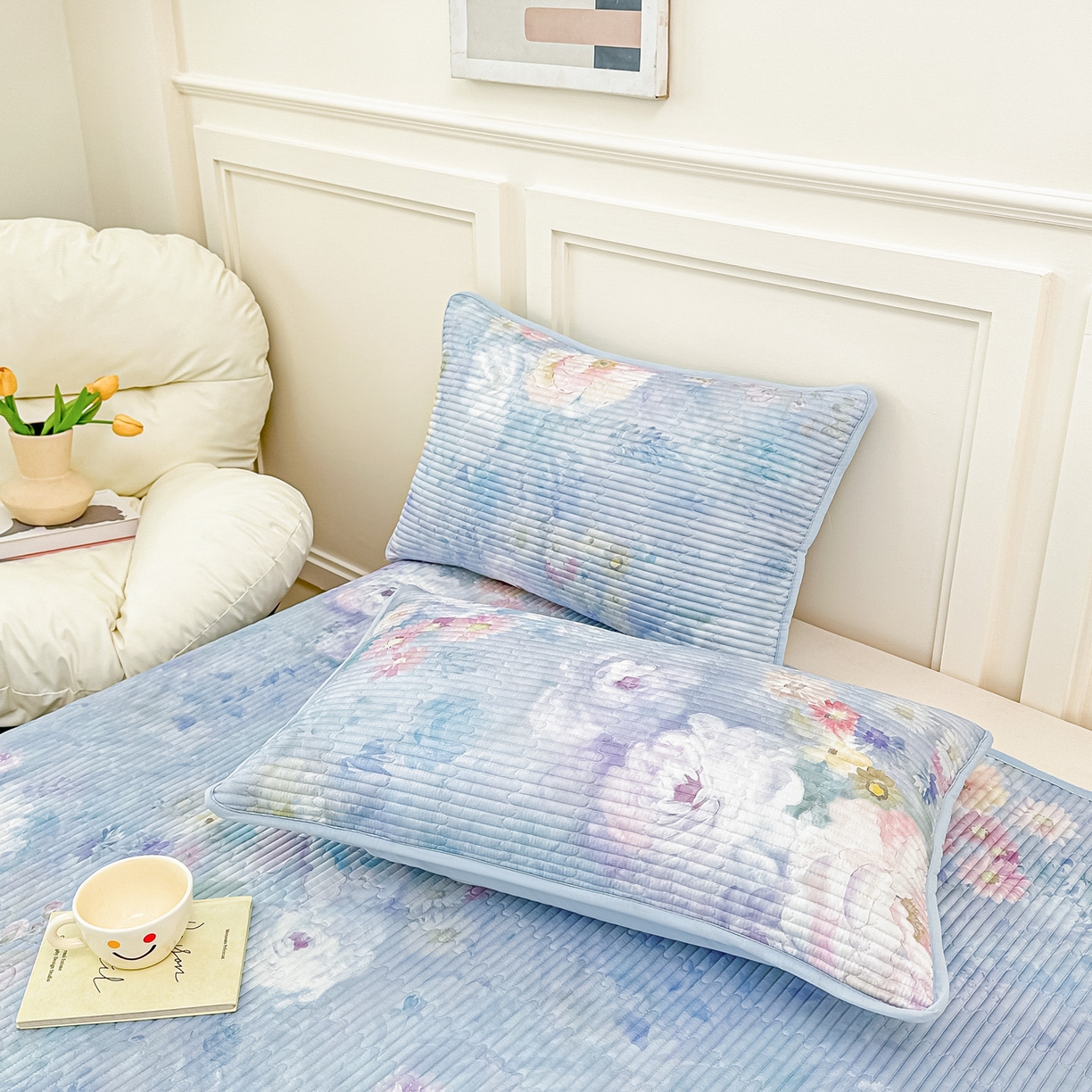 橘夏家纺 2025新款莱赛尔天丝轻奢风多功能枕套单品枕套枕套单件 朝花夕拾