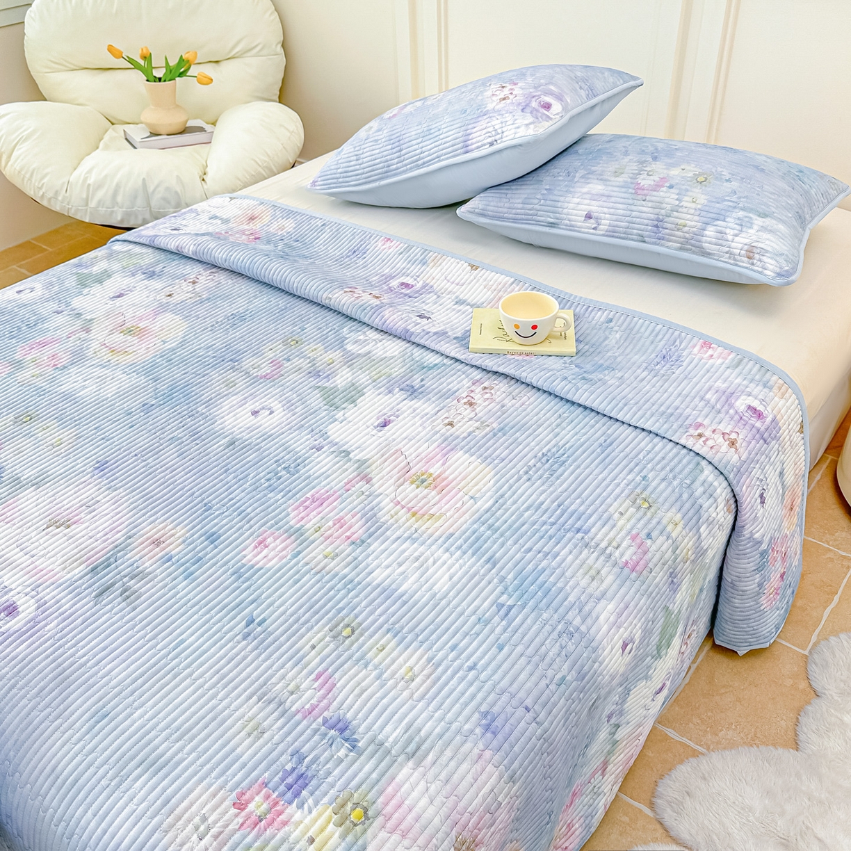 91家纺网 家纺一手货源 找家纺 橘夏家纺 2025新款莱赛尔天丝轻奢风多功能枕套单品枕套枕套单件 朝花夕拾