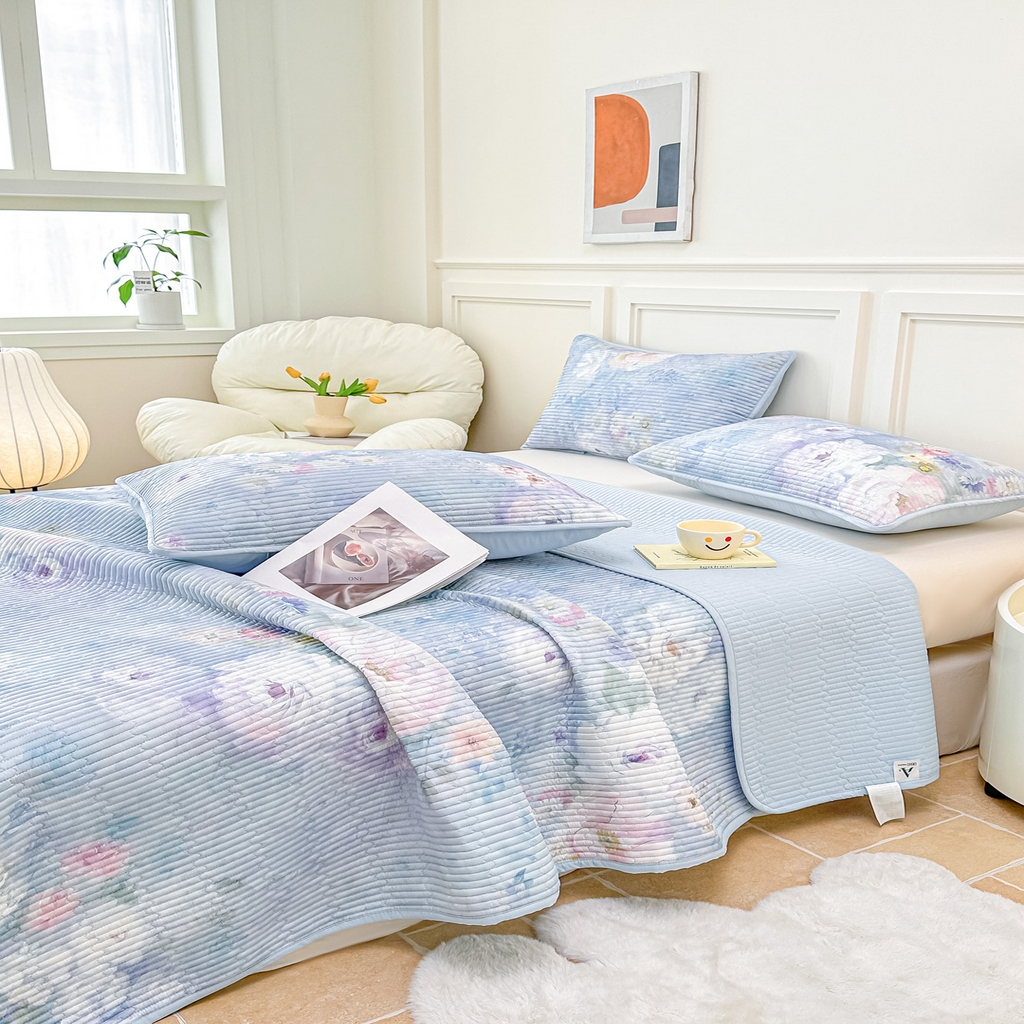 91家纺网 家纺一手货源 找家纺 橘夏家纺 2025新款莱赛尔天丝轻奢风多功能枕套单品枕套枕套单件 朝花夕拾