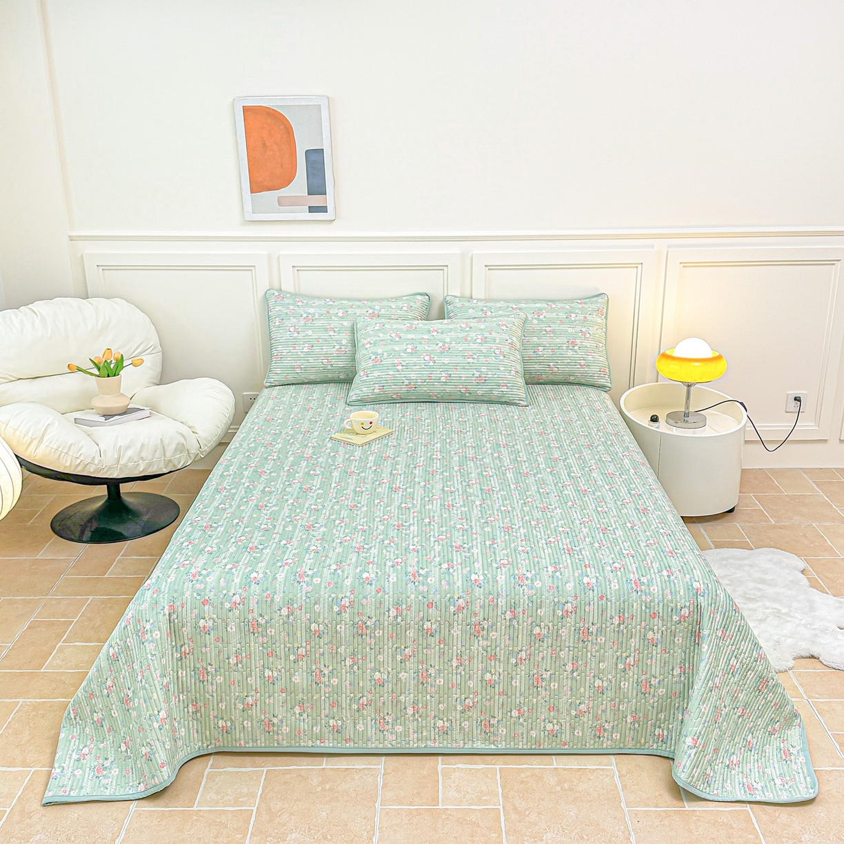 91家纺网 家纺一手货源 找家纺 橘夏家纺 2025新款莱赛尔天丝轻奢风多功能枕套单品枕套枕套单件 梦幻-绿