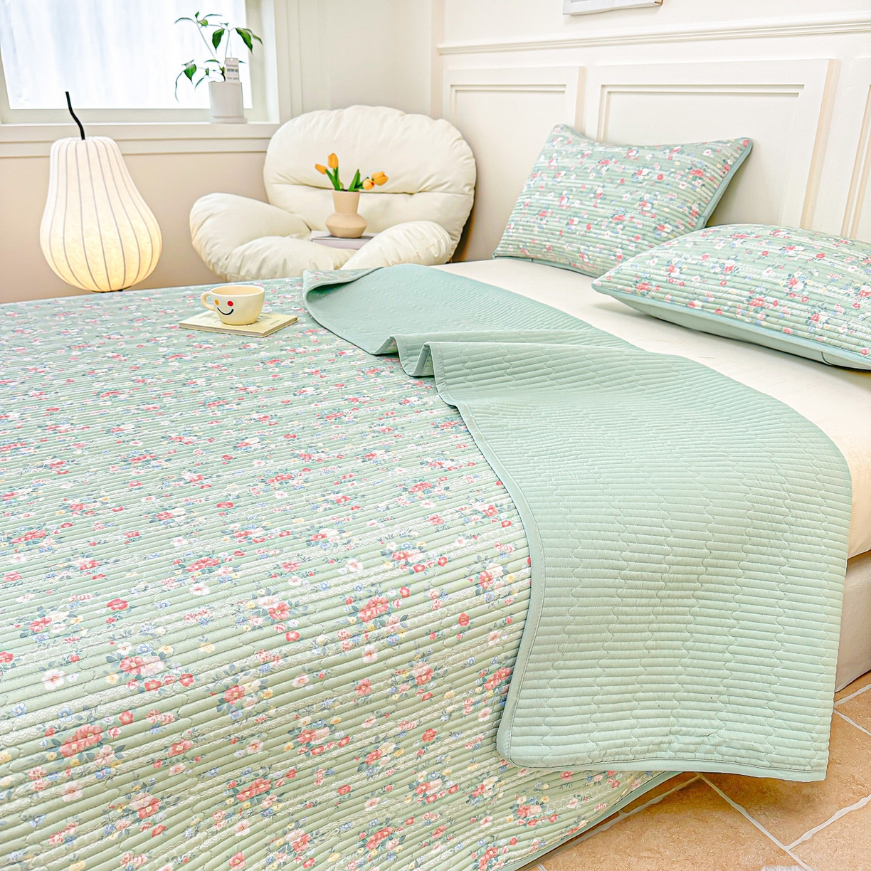 91家纺网 家纺一手货源 找家纺 橘夏家纺 2025新款莱赛尔天丝轻奢风多功能枕套单品枕套枕套单件 梦幻-绿