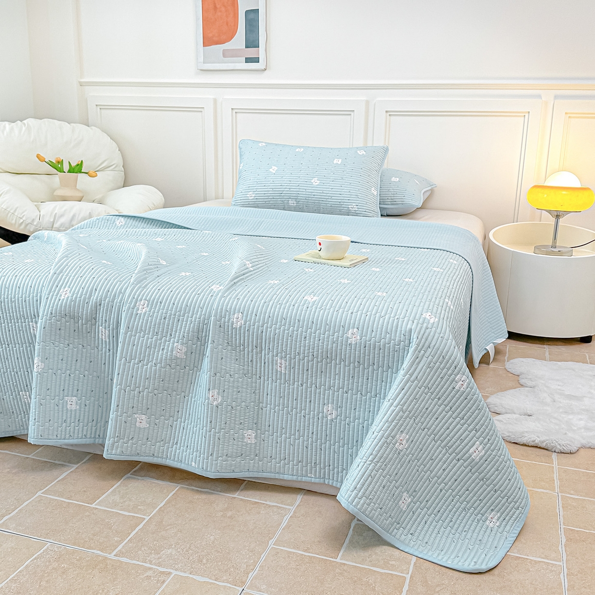 91家纺网 家纺一手货源 找家纺 橘夏家纺 2025新款莱赛尔天丝轻奢风多功能枕套单品枕套枕套单件 萌宠小奶汪