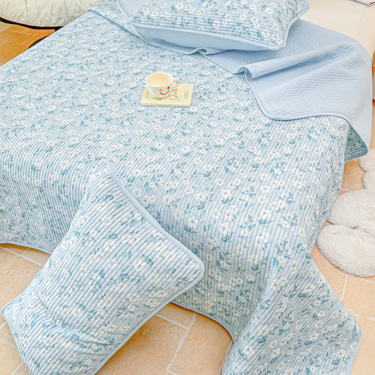 91家纺网 家纺一手货源 找家纺 橘夏家纺 2025新款莱赛尔天丝轻奢风多功能枕套单品枕套枕套单件 清雅-兰