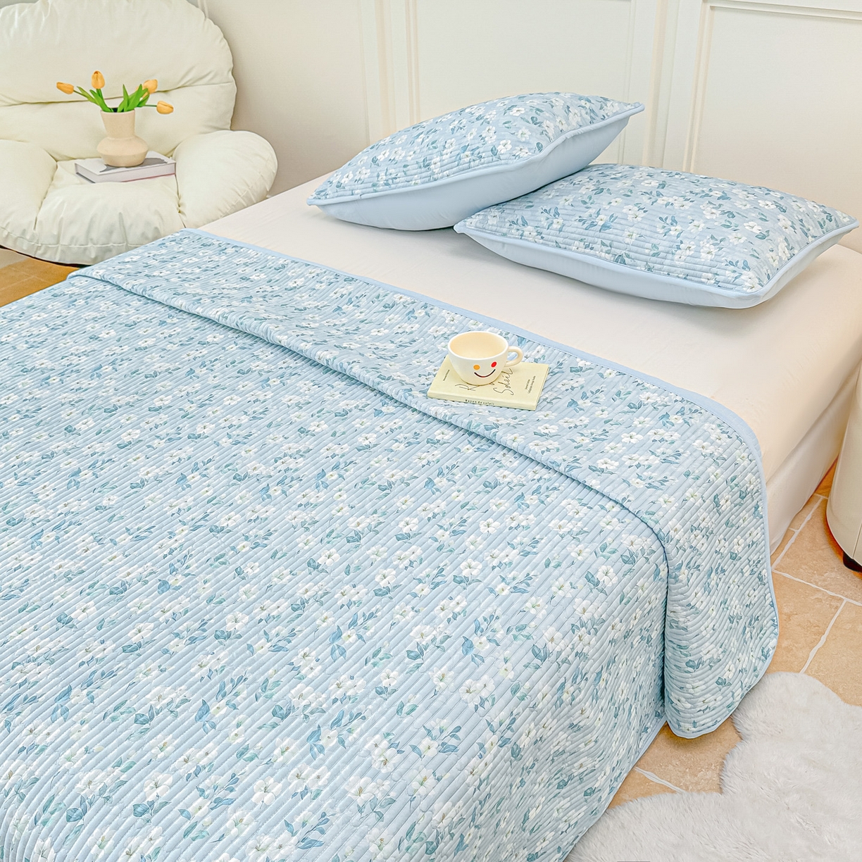 91家纺网 家纺一手货源 找家纺 橘夏家纺 2025新款莱赛尔天丝轻奢风多功能枕套单品枕套枕套单件 清雅-兰