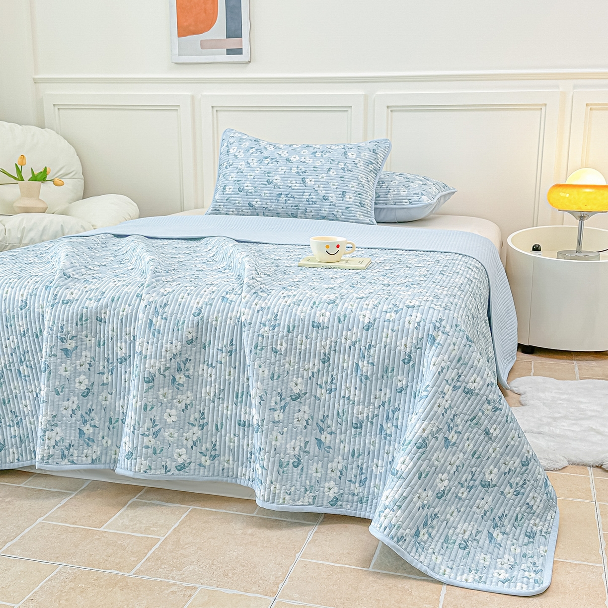 91家纺网 家纺一手货源 找家纺 橘夏家纺 2025新款莱赛尔天丝轻奢风多功能枕套单品枕套枕套单件 清雅-兰