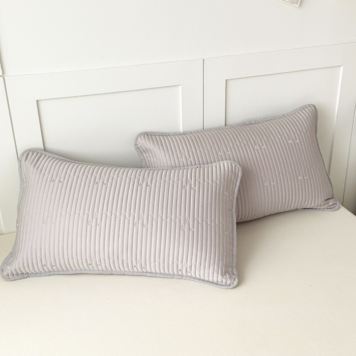 91家纺网 家纺一手货源 找家纺 橘夏家纺 2025新款夏季凉感莱赛尔天丝轻奢风金典款多功能单枕套单品枕套枕套单件 星月-星耀灰