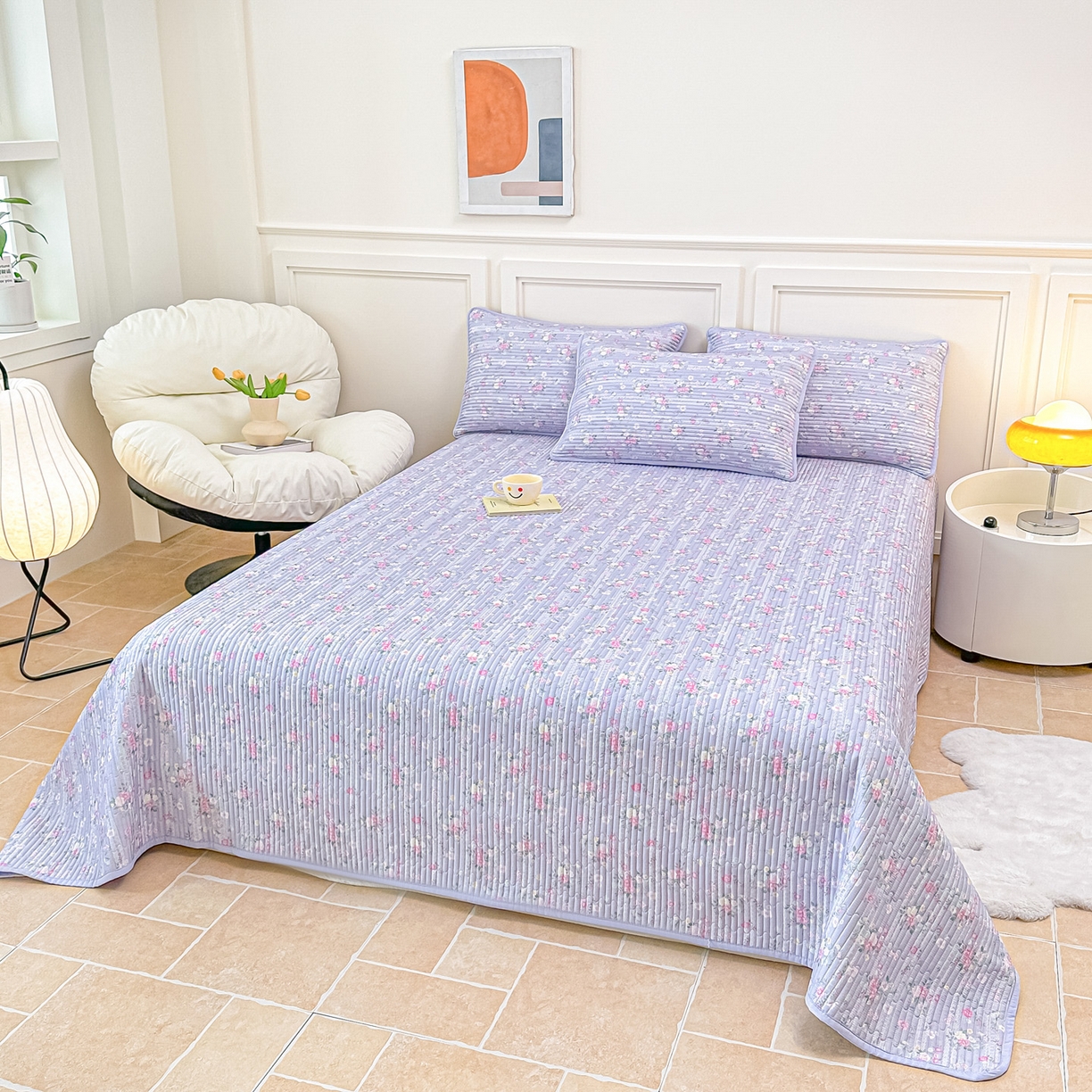 91家纺网 家纺一手货源 找家纺 橘夏家纺 2025新款莱赛尔天丝轻奢风多功能枕套单品枕套枕套单件 梦幻-紫