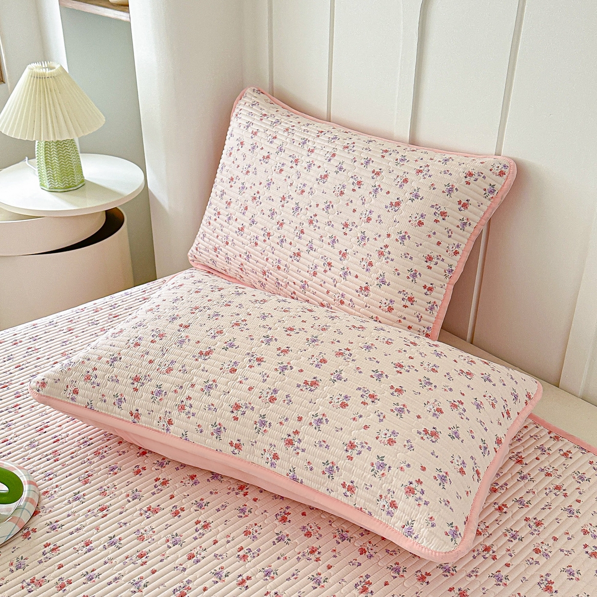 橘夏家纺 2025新款多功能全棉夹棉枕套单品枕套枕套单件 十里飘香