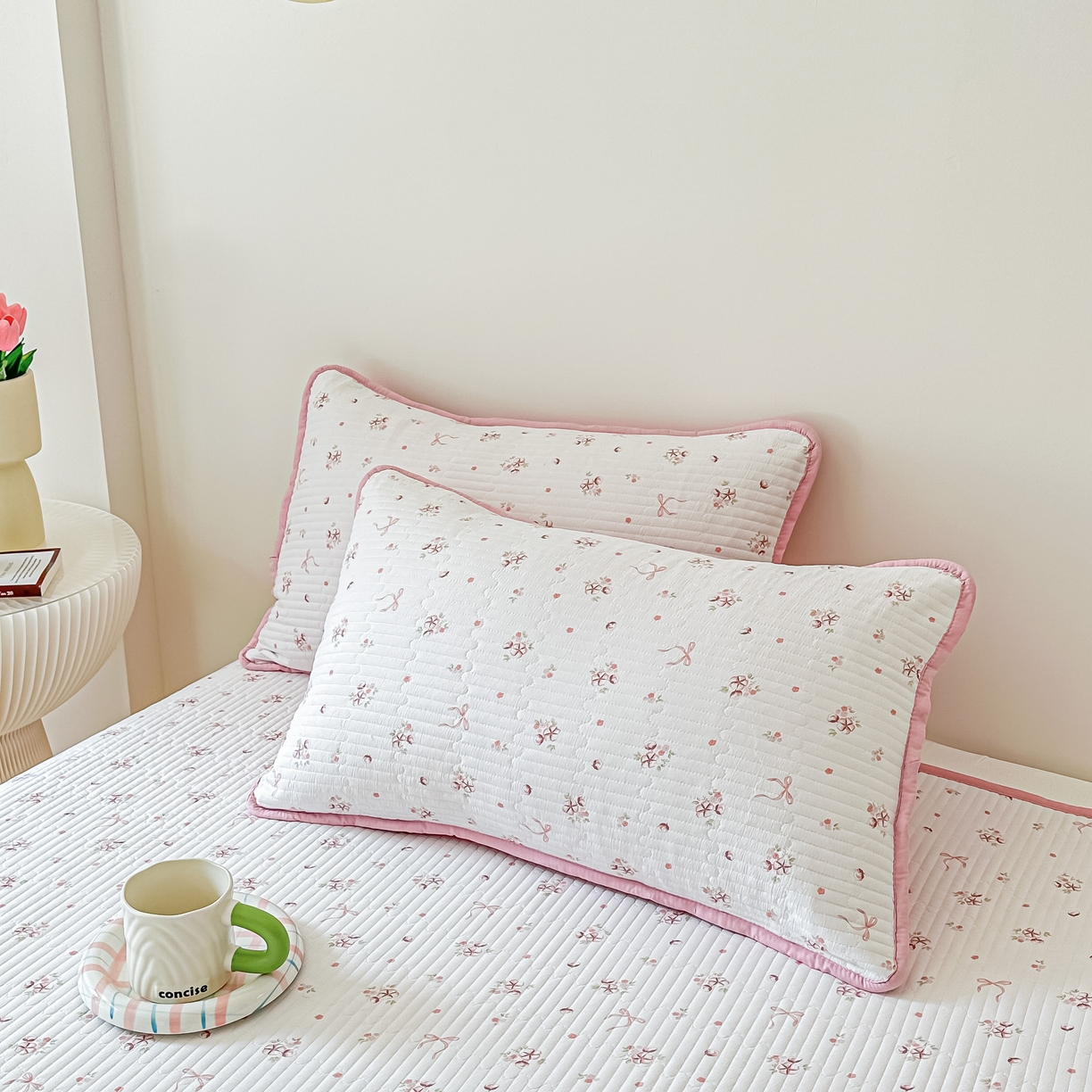 91家纺网 家纺一手货源 找家纺 （总）橘夏家纺 2025爆款棉感珍珠绸印花枕套单品枕套枕套单件