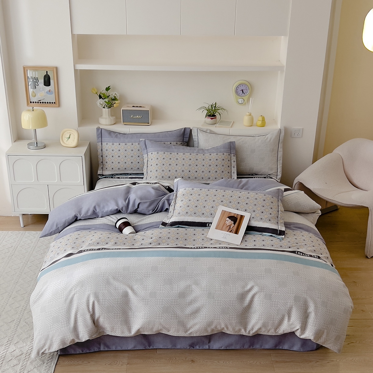 91家纺网 家纺一手货源 找家纺 （总）优品阁 2024新款全棉磨毛学生上下铺三件套