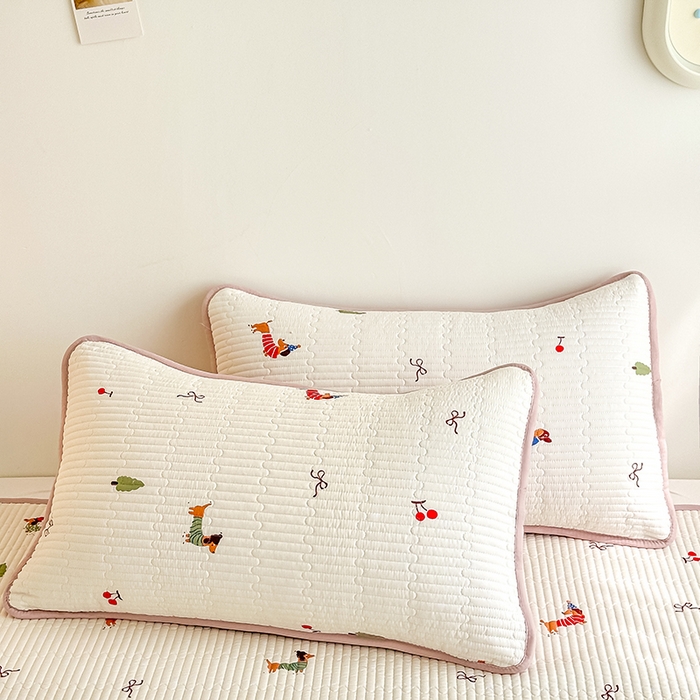 91家纺网 家纺一手货源 找家纺 （总）橘夏家纺 2025新款双层纱小云棉多功能枕套-自由空间