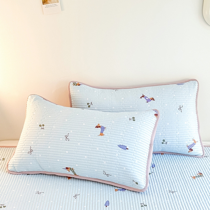 橘夏家纺 2025新款双层纱小云棉多功能枕套-自由空间 魔法腊肠狗--浅蓝结界