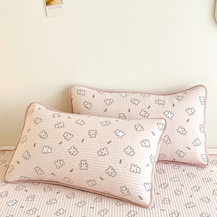 91家纺网 家纺一手货源 找家纺 （总）橘夏家纺2025新款双层纱小云棉多功能枕套-亲密无间