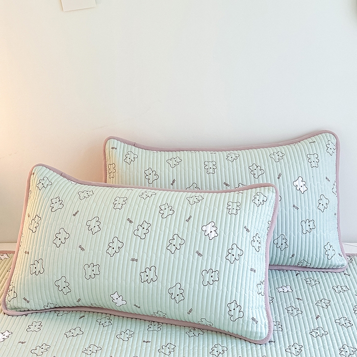 91家纺网 家纺一手货源 找家纺 （总）橘夏家纺2025新款双层纱小云棉多功能枕套-亲密无间