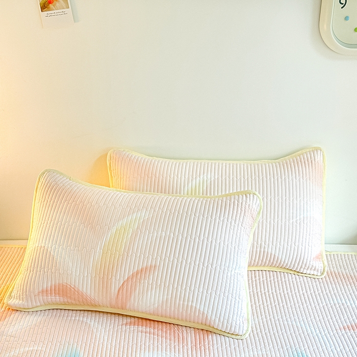 橘夏家纺 2025新款双层纱小云棉床盖单枕套 奇幻梦境--蓝萱