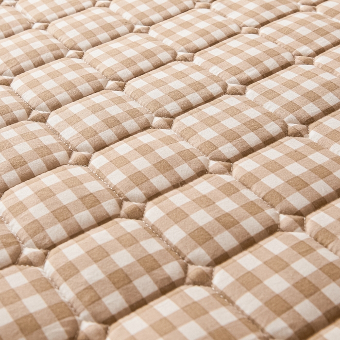 91家纺网 家纺一手货源 找家纺 暖季2025新款A类无印风学生款 棉花床垫 咖小格