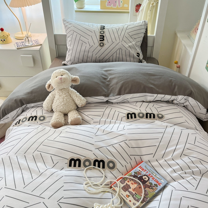 91家纺网 家纺一手货源 找家纺 （总）雅居纺家纺 2025新款全棉纯棉印花系列学生宿舍三四件套上下铺三件套