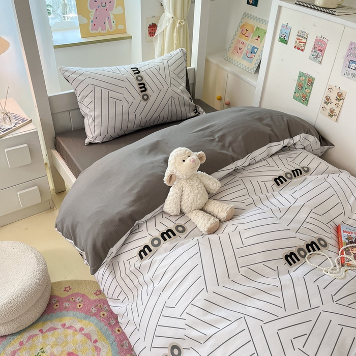 91家纺网 家纺一手货源 找家纺 （总）雅居纺家纺 2025新款全棉纯棉印花系列学生宿舍三四件套上下铺三件套