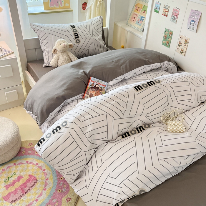 91家纺网 家纺一手货源 找家纺 （总）雅居纺家纺 2025新款全棉纯棉印花系列学生宿舍三四件套上下铺三件套