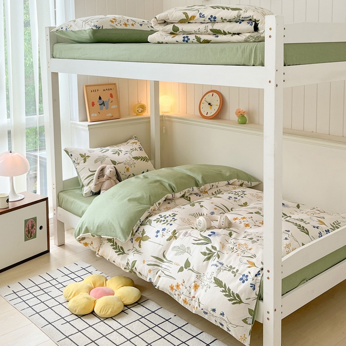 91家纺网 家纺一手货源 找家纺 （总）雅居纺家纺 2025新款全棉纯棉印花系列学生宿舍三四件套上下铺三件套