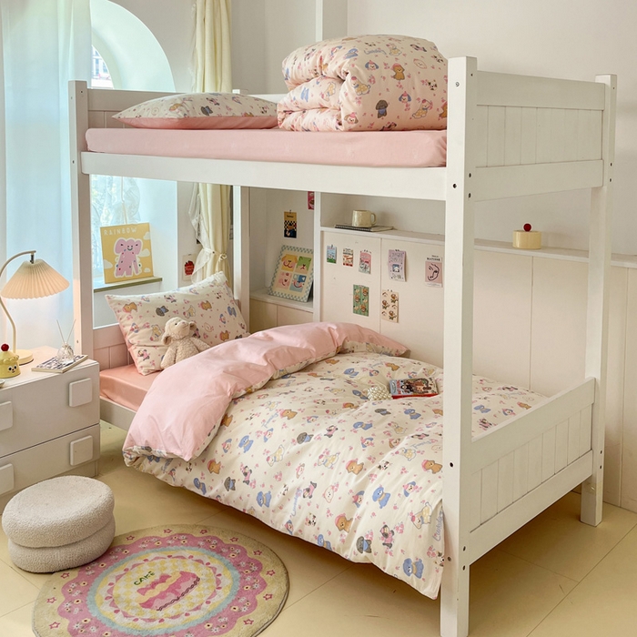 91家纺网 家纺一手货源 找家纺 （总）雅居纺家纺 2025新款全棉纯棉印花系列学生宿舍三四件套上下铺三件套