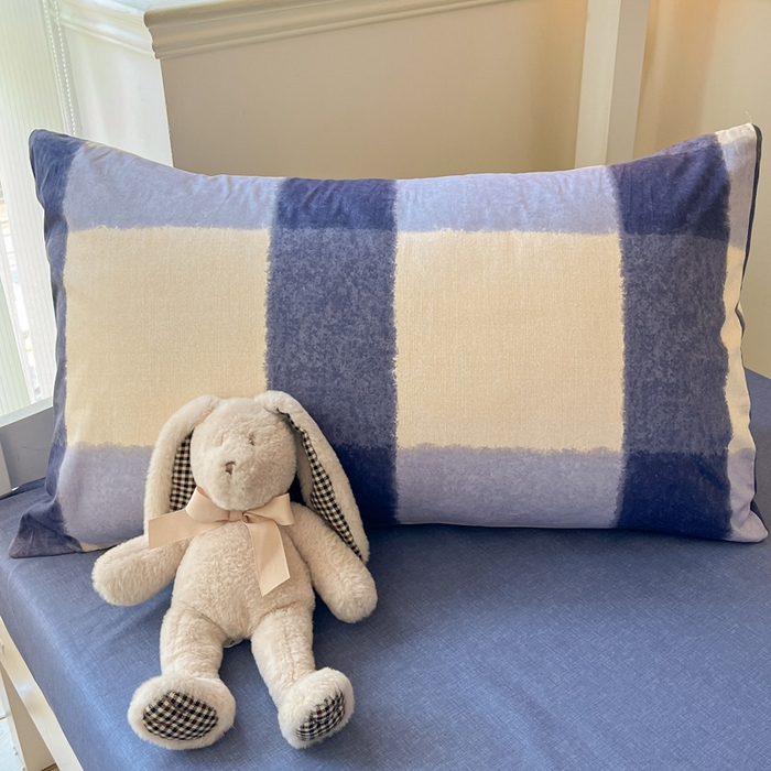 91家纺网 家纺一手货源 找家纺 雅居纺家纺 2025新款全棉纯棉印花系列学生宿舍三四件套上下铺三件套 复古格子蓝