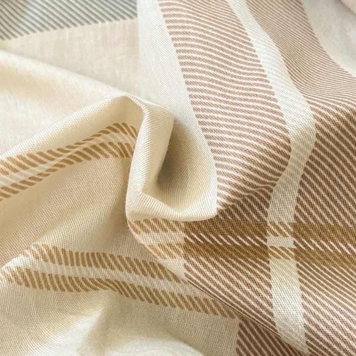 91家纺网 家纺一手货源 找家纺 雅居纺家纺 2025新款全棉纯棉印花系列学生宿舍三四件套上下铺三件套 复古卡其格