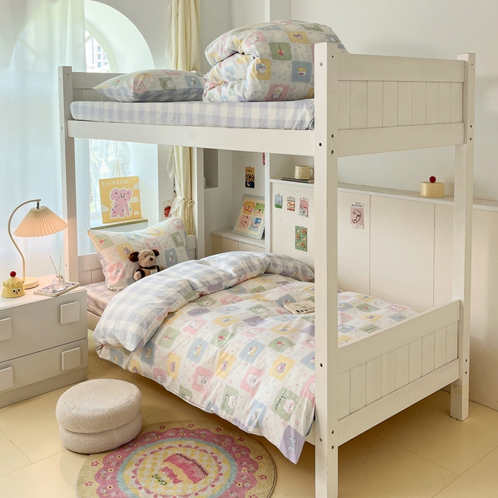 雅居纺家纺 2025新款全棉纯棉印花系列学生宿舍三四件套上下铺三件套 高希地狗狗