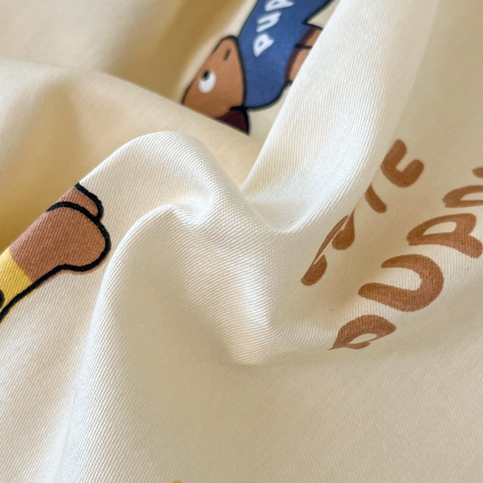 91家纺网 家纺一手货源 找家纺 雅居纺家纺 2025新款全棉纯棉印花系列学生宿舍三四件套上下铺三件套 腊肠狗队长