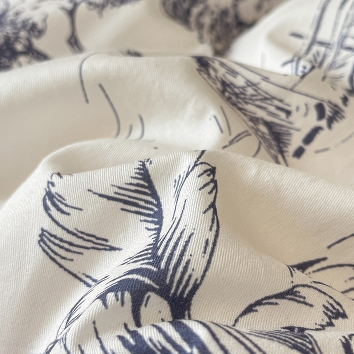 91家纺网 家纺一手货源 找家纺 雅居纺家纺 2025新款全棉纯棉印花系列学生宿舍三四件套上下铺三件套 妙语花香