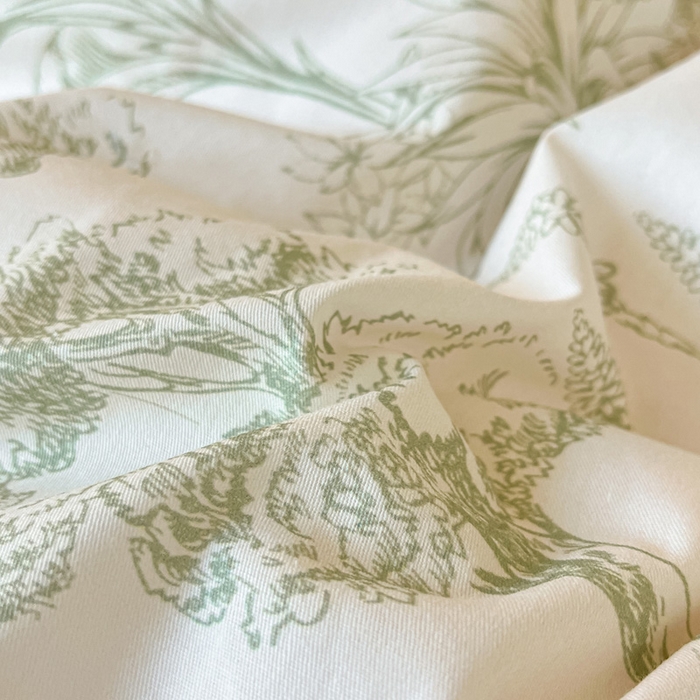 91家纺网 家纺一手货源 找家纺 雅居纺家纺 2025新款全棉纯棉印花系列学生宿舍三四件套上下铺三件套 奇遇森林