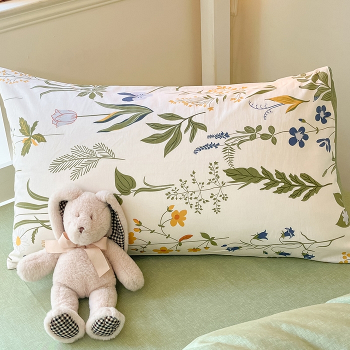 91家纺网 家纺一手货源 找家纺 雅居纺家纺 2025新款全棉纯棉印花系列学生宿舍三四件套上下铺三件套 森林日记