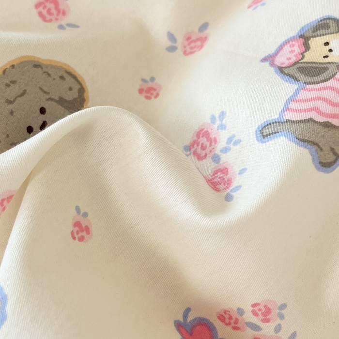 91家纺网 家纺一手货源 找家纺 雅居纺家纺 2025新款全棉纯棉印花系列学生宿舍三四件套上下铺三件套 小狗派对