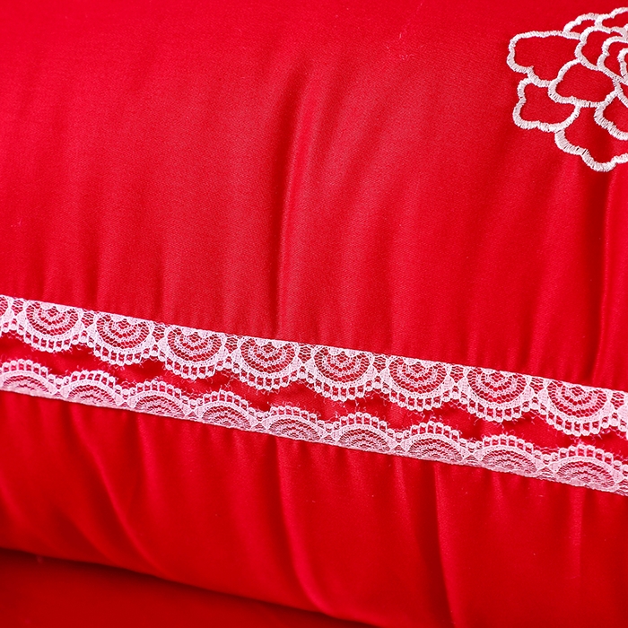 91家纺网 家纺一手货源 找家纺 （总）糖果枕芯2025新款爱的玫瑰大红婚庆枕芯大喜喜庆枕头