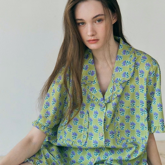 91家纺网 家纺一手货源 找家纺 （总）妍景家居生活馆 2025新款韩系25690碎花款家居套装