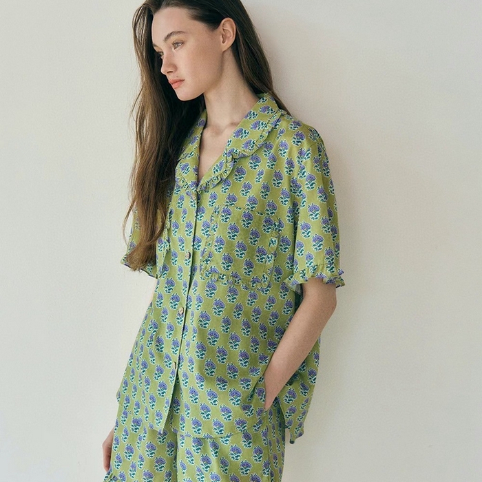 91家纺网 家纺一手货源 找家纺 （总）妍景家居生活馆 2025新款韩系25690碎花款家居套装