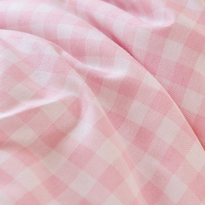 91家纺网 家纺一手货源 找家纺  默忆2025新款水洗棉新疆棉花立体抗菌床垫【抽绳袋包装】 粉小格