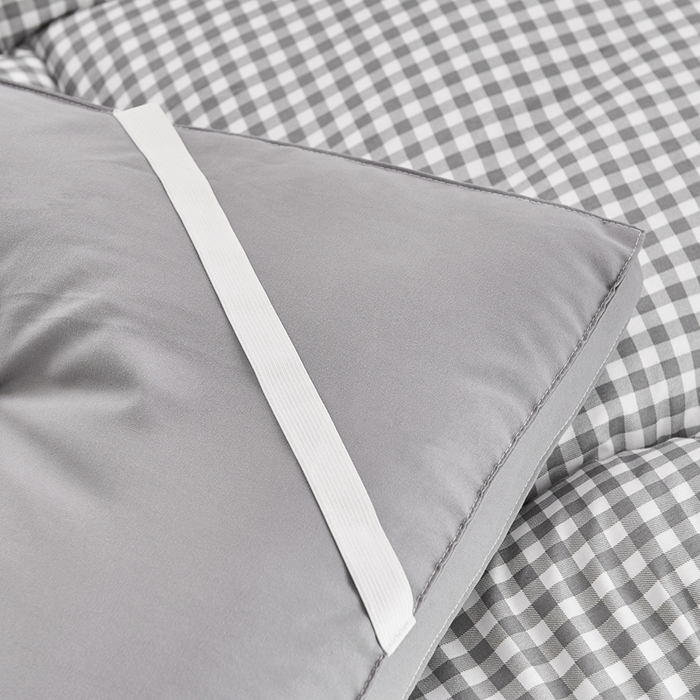 91家纺网 家纺一手货源 找家纺  默忆2025新款水洗棉新疆棉花立体抗菌床垫【抽绳袋包装】 灰小格