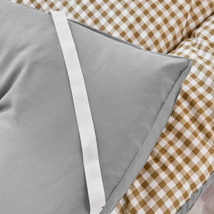 91家纺网 家纺一手货源 找家纺  默忆2025新款水洗棉新疆棉花立体抗菌床垫【抽绳袋包装】 咖啡格