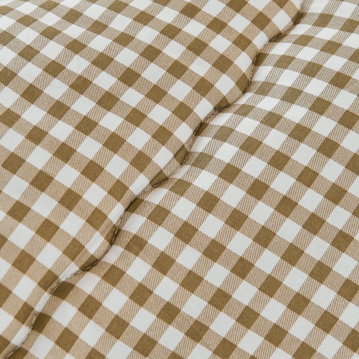 91家纺网 家纺一手货源 找家纺  默忆2025新款水洗棉新疆棉花立体抗菌床垫【抽绳袋包装】 咖啡格