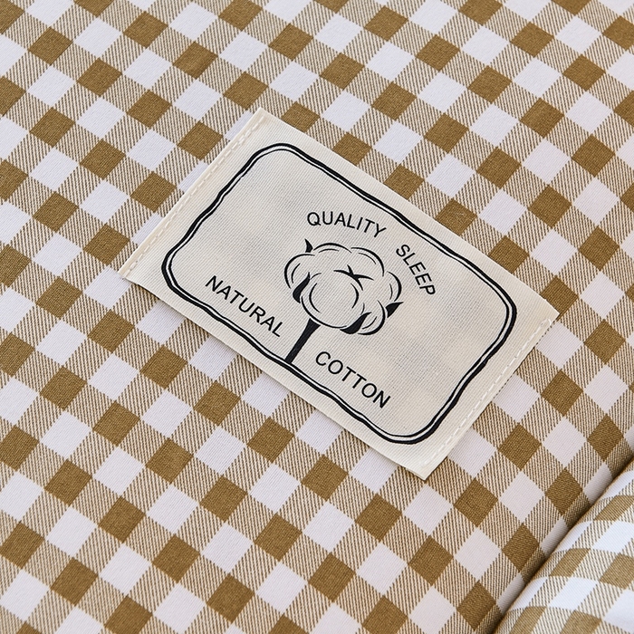 91家纺网 家纺一手货源 找家纺  默忆2025新款水洗棉新疆棉花立体抗菌床垫【抽绳袋包装】 咖啡格