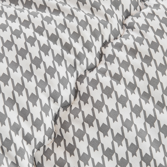 91家纺网 家纺一手货源 找家纺  默忆2025新款水洗棉新疆棉花立体抗菌床垫【抽绳袋包装】 千鸟格灰