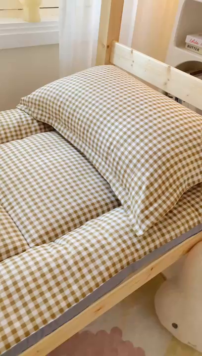 91家纺网 家纺一手货源 找家纺  默忆2025新款水洗棉新疆棉花立体抗菌床垫【抽绳袋包装】 咖啡格