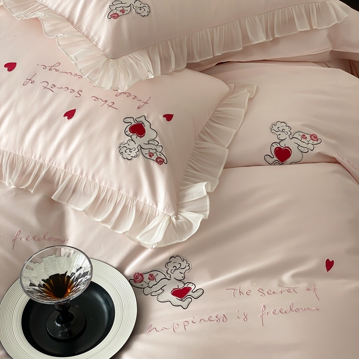 91家纺网 家纺一手货源 找家纺 （总）MIU缪家居2025新款100S全棉四件套-遇见爱（控价368）