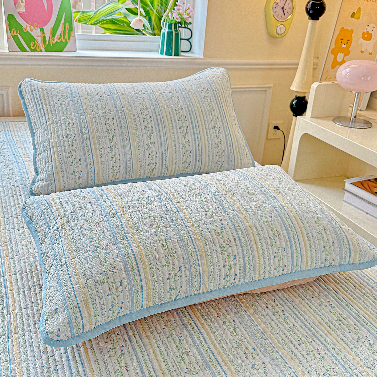 91家纺网 家纺一手货源 找家纺 （总）恒尚居 2025新款云感皱皱纱床盖花边床单双层纱床盖三件套-四季款【系列二】